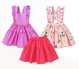 San Diego pinafore skirt sewing pattern for baby